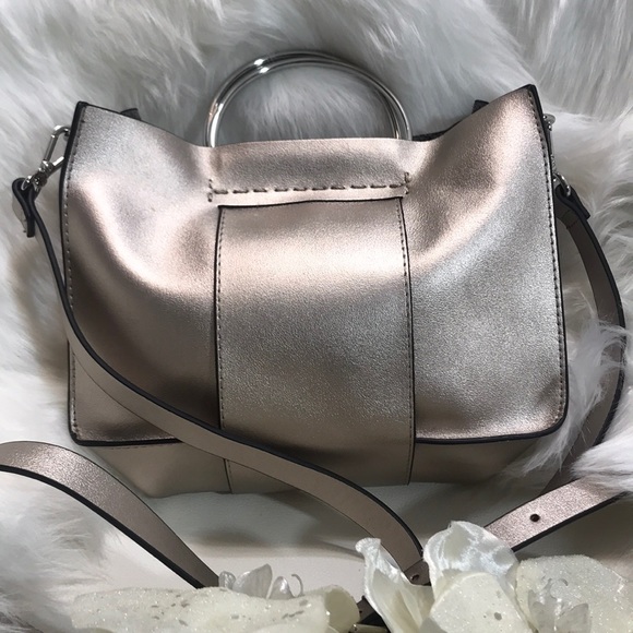 Zara Handbags - ZARA ROSE GOLD CROSSBODY PURSE
